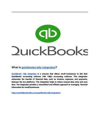 What is quickbooks tally integration (4)