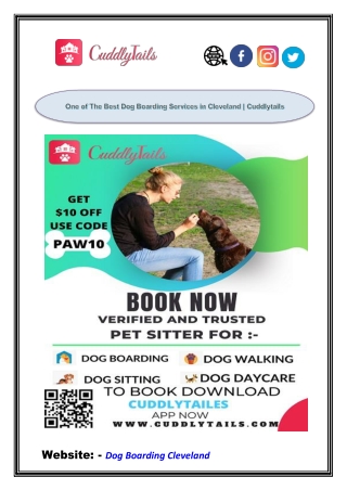 One Of The Best Dog Boarding Services in Cleveland | Cuddlytails