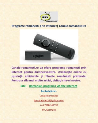 Programe romanesti prin Internet| Canale-romanesti.ro