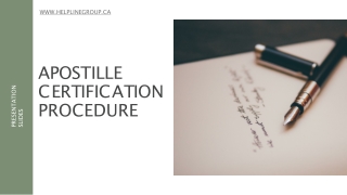 Apostille attestation