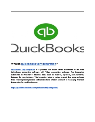 What is quickbooks tally integration (5)