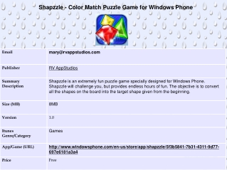Shapzzle - Color Match Puzzle Game for Windows Phone