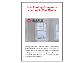 Best Roofing Companies near me in Fort Worth