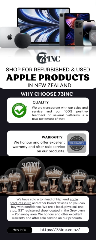 Shop for Refurbished Apple products in NZ | Visit 73inc