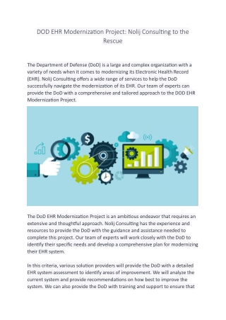 Healthcare Infrastructure Modernization Consulting Firm | Nolij Consulting