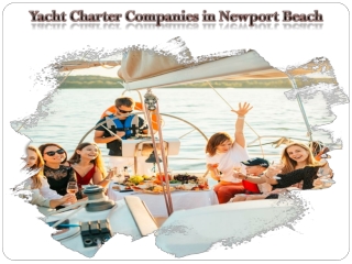 Yacht Charter Companies in Newport Beach