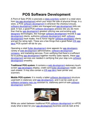 POS Software Development