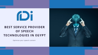 Best Service Provider of Speech Technologies in Egypt