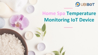 Temperature Monitoring IoT Device For Home Spa
