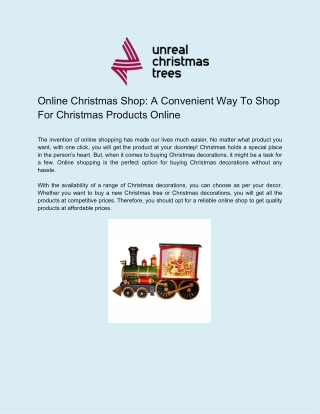 Online Christmas Shop - A Convenient Way To Shop For Christmas Products Online