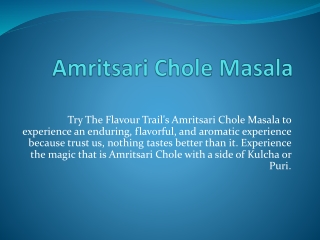 Amritsari Chole Masala