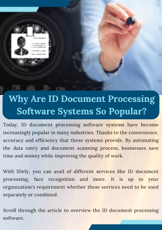 Why Are ID Document Processing Software Systems So Popular?