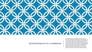 Entrepreneur en plomberie