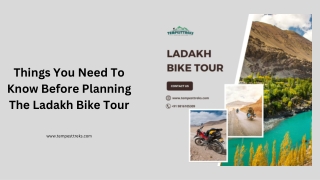 Things You Need To Know Before Planning The Ladakh Bike Tour