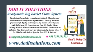 Best Bigbasket Clone System - Readymade Clone Script