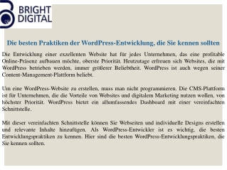 Die besten Praktiken der WordPress-Entwicklung, die Sie kennen sollten