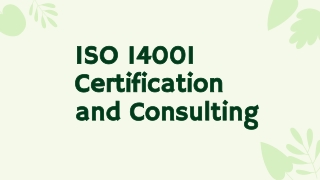 ISO 14001 Certification and Consulting