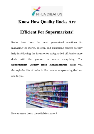 Supermarket Display Rack Manufacturers in Mumbai Call-9004068963