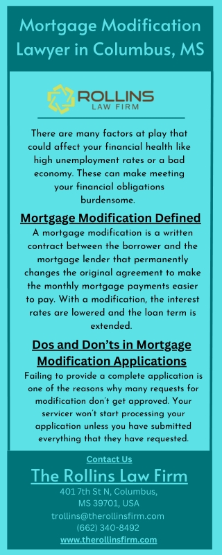 Mortgage Modification Lawyer in Columbus