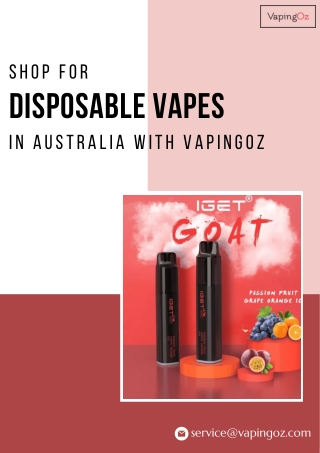 Shop for Disposable Vapes in Australia With VapingOz