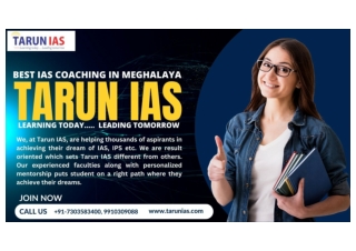 Best IAS Coaching In Meghalaya