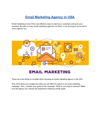 Email Marketing Agency in USA