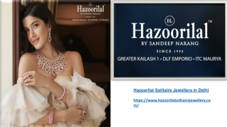 Hazoorilal Solitaire Jewellers in Delhi