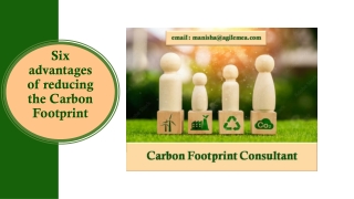 Six advantages of reducing the Carbon Footprint