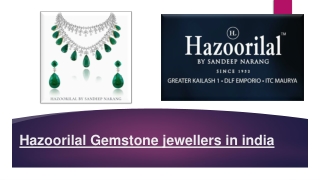 Hazoorilal Gemstone jewellers in india