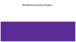 WordPress Events Plugins