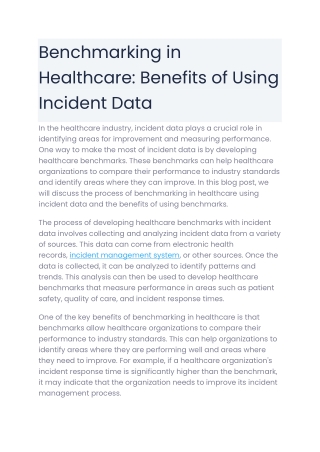 Benefits of Using Incident Reporting For Healthcare
