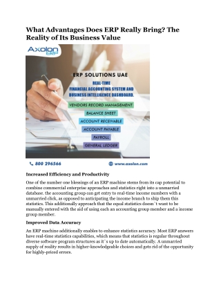 What Advantages Does ERP Really Bring The Reality of Its Business Value