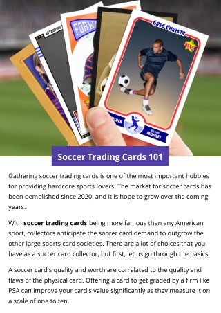 Soccer Trading Cards 101