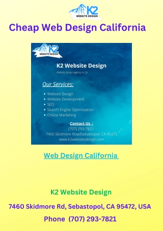 Cheap Web Design California