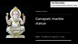 Ganapati Marble Statue in India