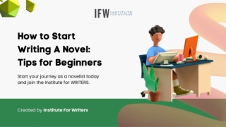 How to Start Writing A Novel Tips for Beginners