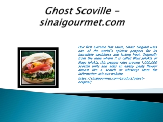 Ghost Scoville - sinaigourmet.com