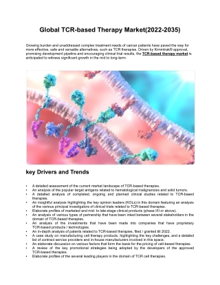 Global TCR Therapies Market | Industry Analysis | Market Size | 2035