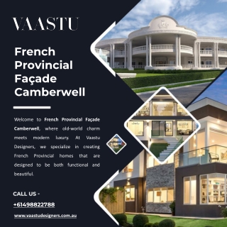 French Provincial Façade Camberwell - Vaastu Designers