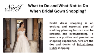 Bridal dress Dubai | Nurj Bridal Dubai