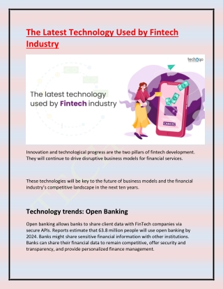 Fintech  app industry