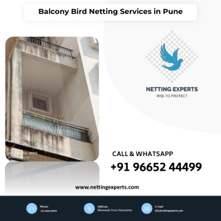 Balcony Bird Netting Services in Pune - Call Now 9665244499