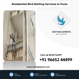 Residential Bird Netting Services in Pune - Call Now 9665244499