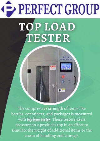 Top load tester | Perfectgroupindia