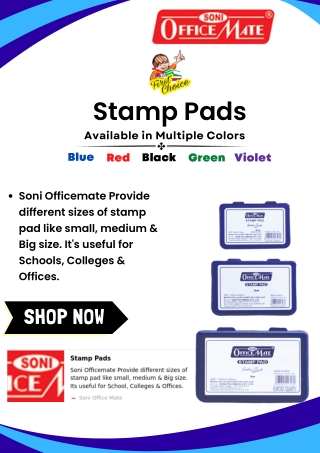 Buy Stamp Pads Online at Best Prices In India - Soniofficemate