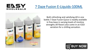 7 Daze Fusion E-Liquids-100ML