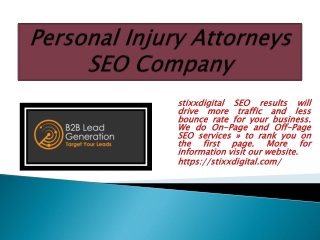 Personal Injury Attorneys SEO Company