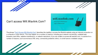 Can't access Wifi.Wavlink.Com_