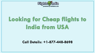 Looking for Cheap flights to India from USA