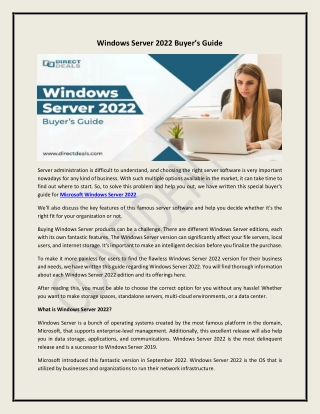 Windows Server 2022 Buyer’s Guide